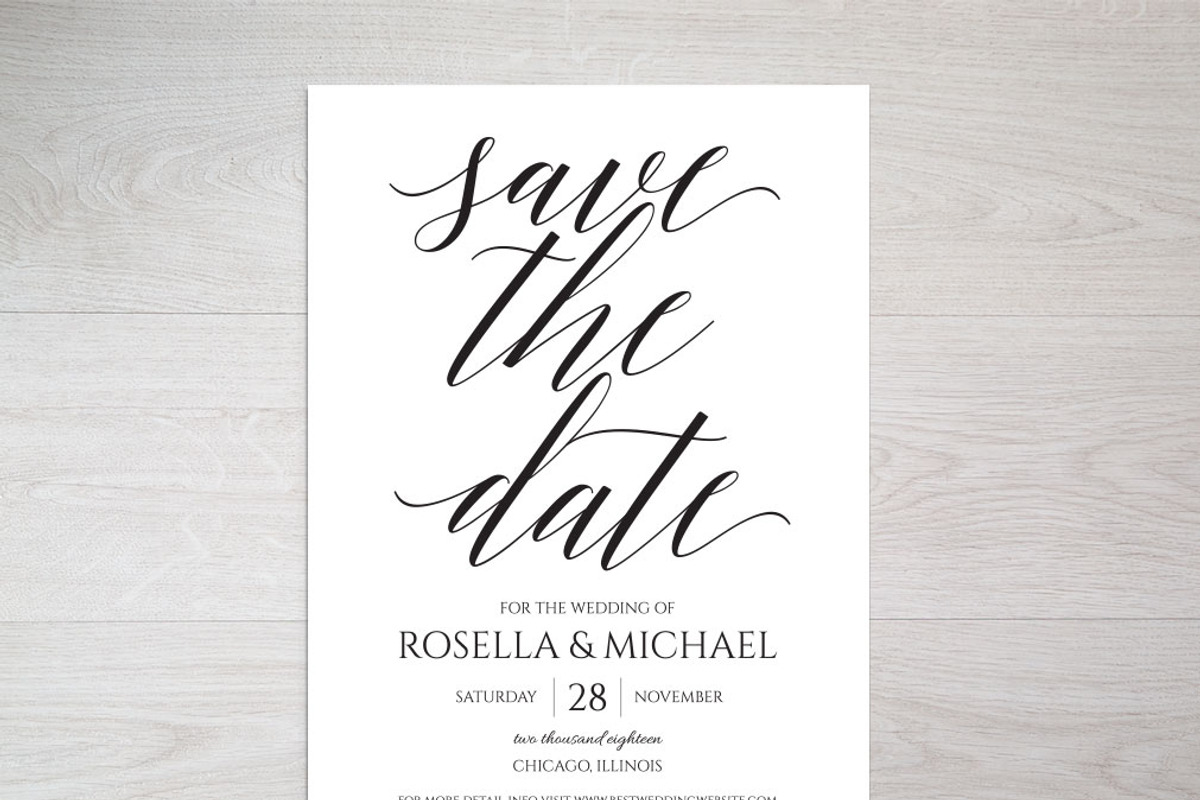 Save the Date Template SHR208, an Invitation Template by Shafura_Wedding (Photo 3 of 5)