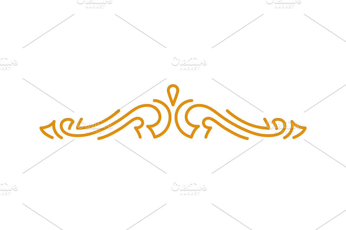Line curl element., a Decorative Illustration by incomible