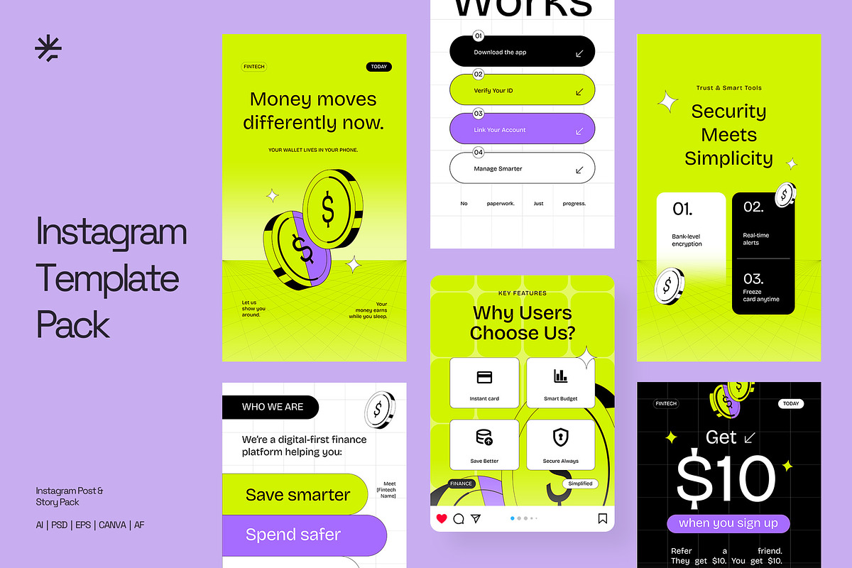 AI Financial Technology Instagram, a Social Media Template by fakhroo (Photo 4 of 5)
