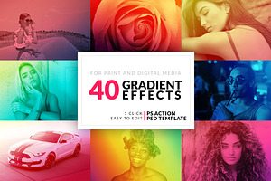 40 Gradient Photoshop Actions