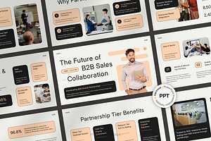 Modern B2B SaaS Sales Partnership, a Presentation Template by FIBRINOSÄ