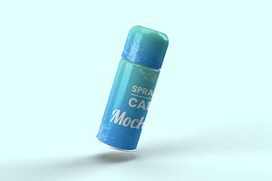 Spray Paint Metal Cans Mockup