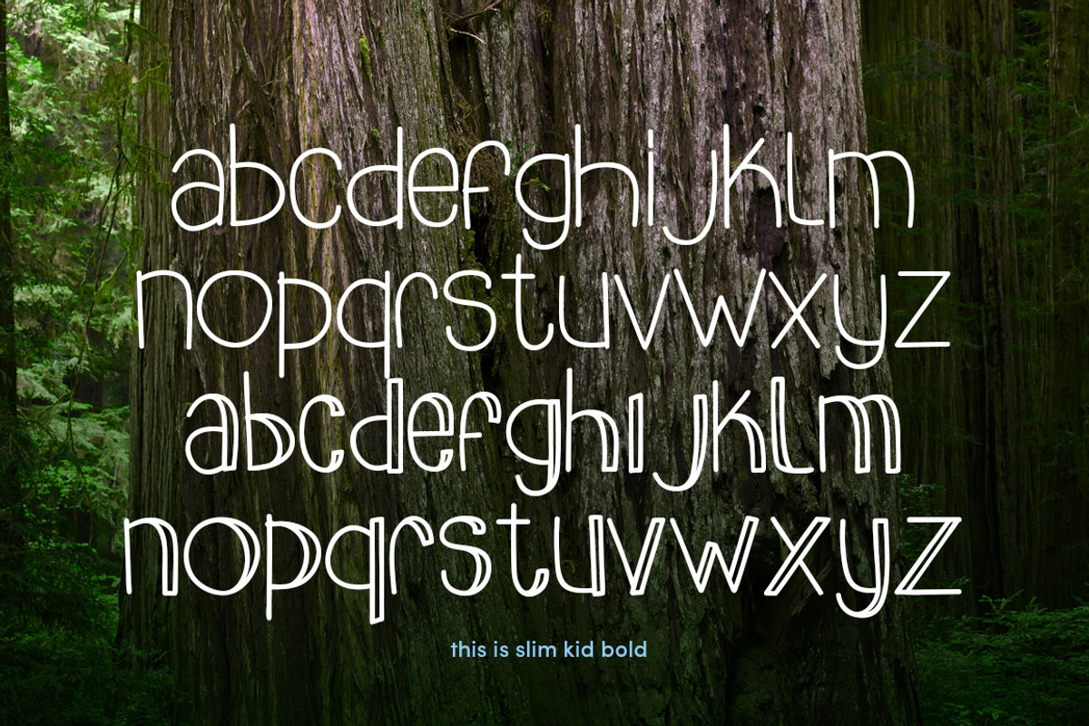 slim kid typeface preview 5