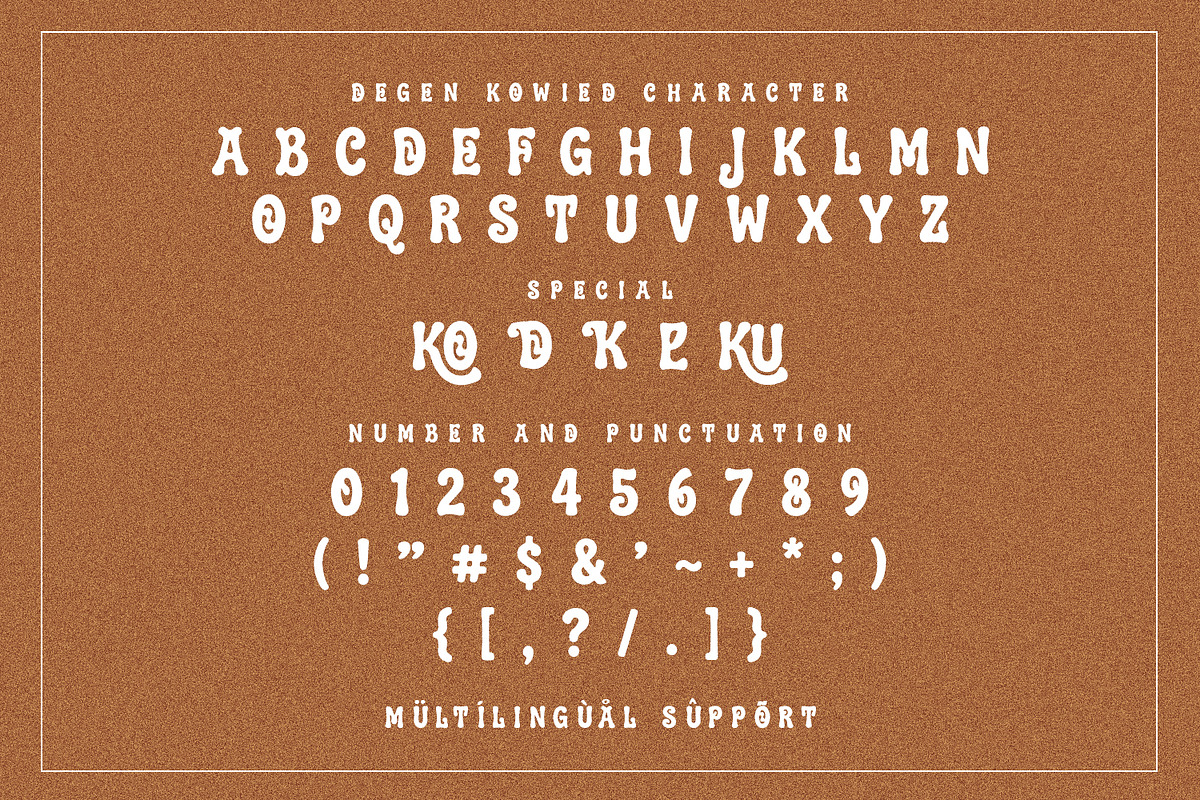 Degen Kowied Playful Chunky Font, a Sans Serif Font by Maulana Creative (Photo 6 of 7)
