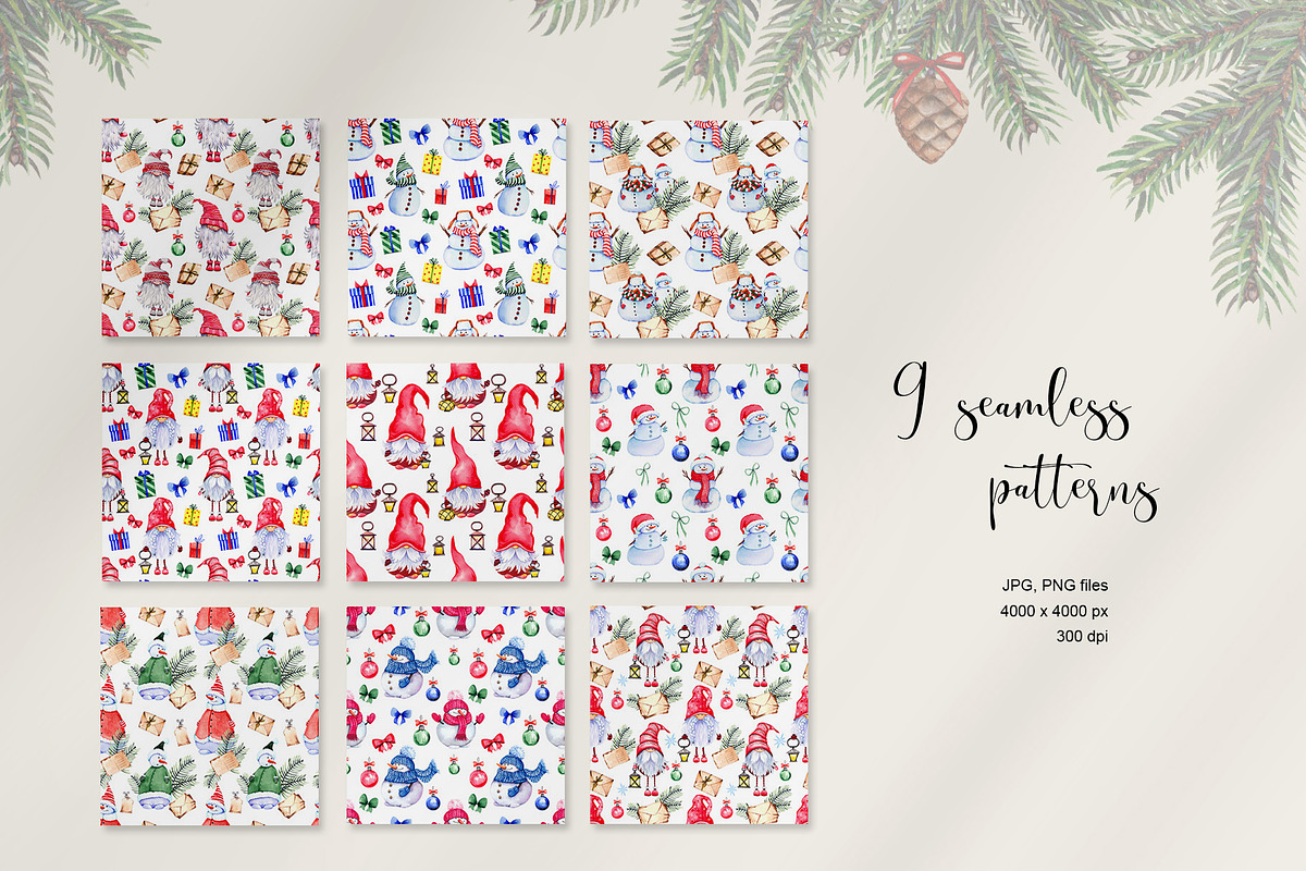Christmas snowmen & gnomes, an Illustration by Jeanna Draw (Photo 12 of 17)