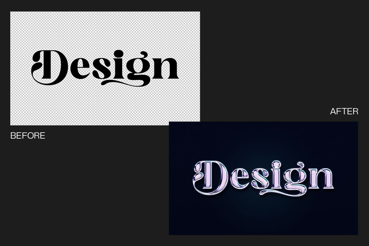 Chrome Text Effect, a Layer Style Add-On by dokudokunomi (Photo 2 of 4)