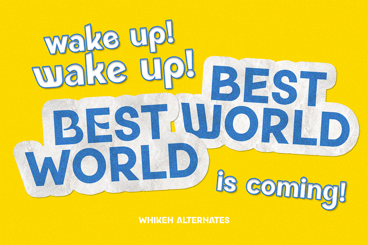 Whiken Playful Display Font, a Sans Serif Font by Jaruka (Photo 5 of 7)