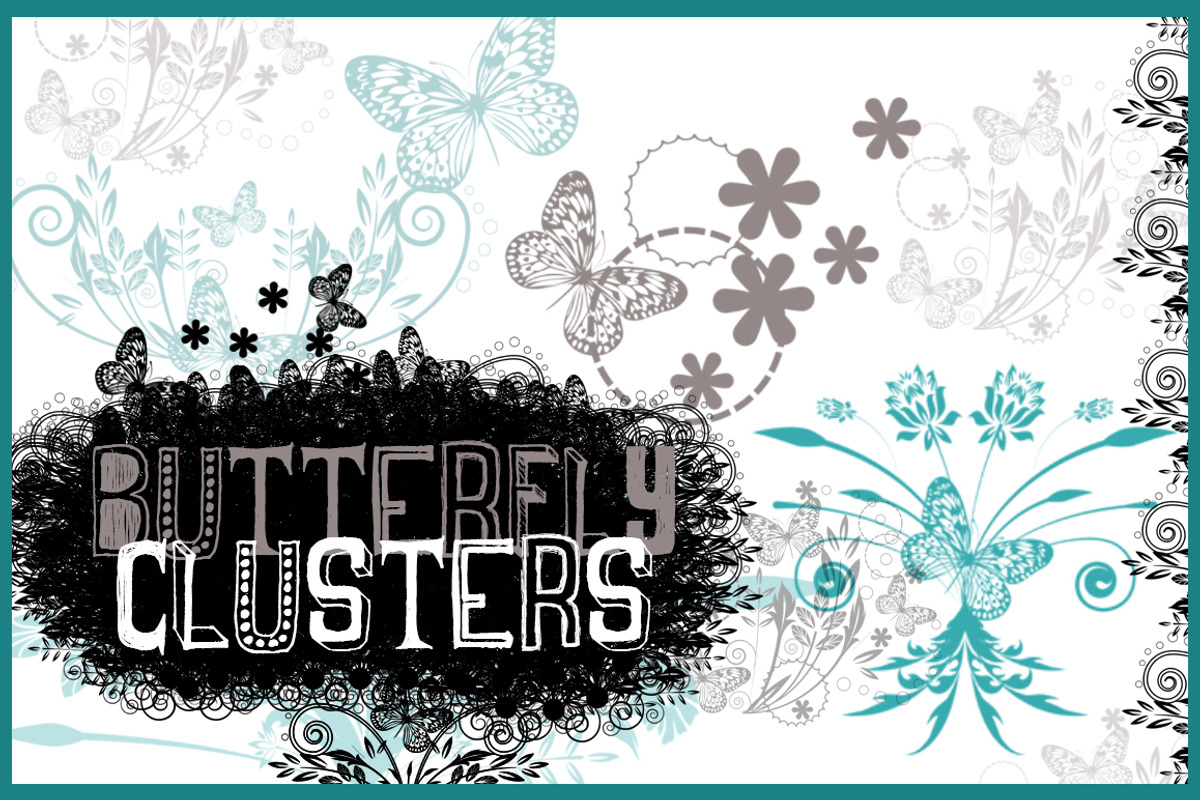 Butterfly Clusters Photoshop Brushes preview 3