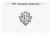 Bundle of Robot Avatars Line Icons, an Icon by Designfour (Thumbnail 5 of 7)