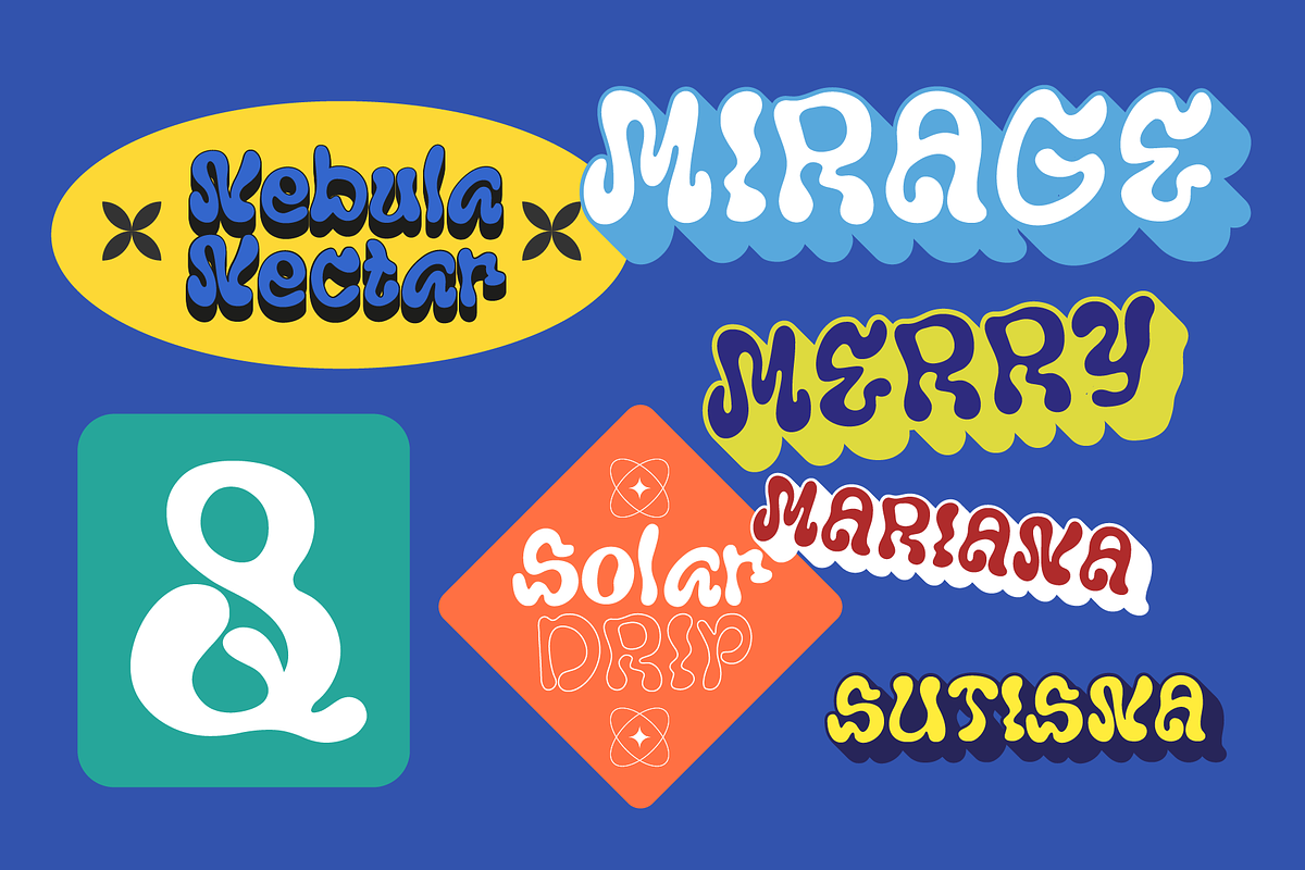 Blompsy – Quirky Psychedelic Font, a Font by Pokal Studio (Photo 7 of 12)