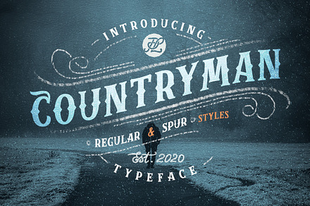 Countryman - Western Type Font + Web, a Slab Serif Font by Paul Lesser