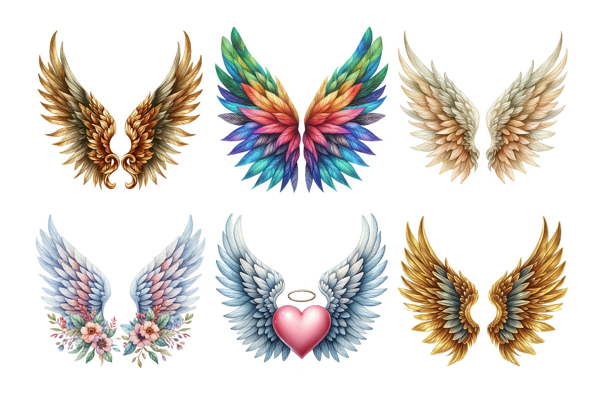 Heaven Angel Wings  Clipart, an Illustration by Daily.Designs (Photo 5 of 5)