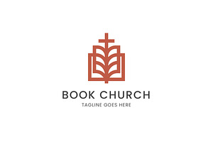 Book Church Logo Template, a Branding & Logo Template by Evloxx Studio