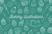 Pack of bakery illustrations, a Food Illustration by Wander Designs (Thumbnail 1 of 6)