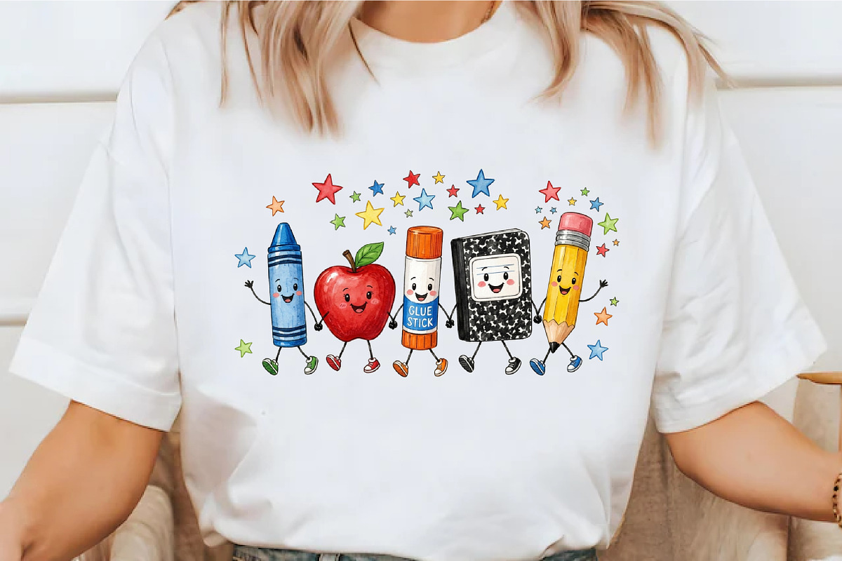 Back to School Cartoon Supplies PNG, a Seasonal Illustration by designcity5 (Photo 3 of 4)