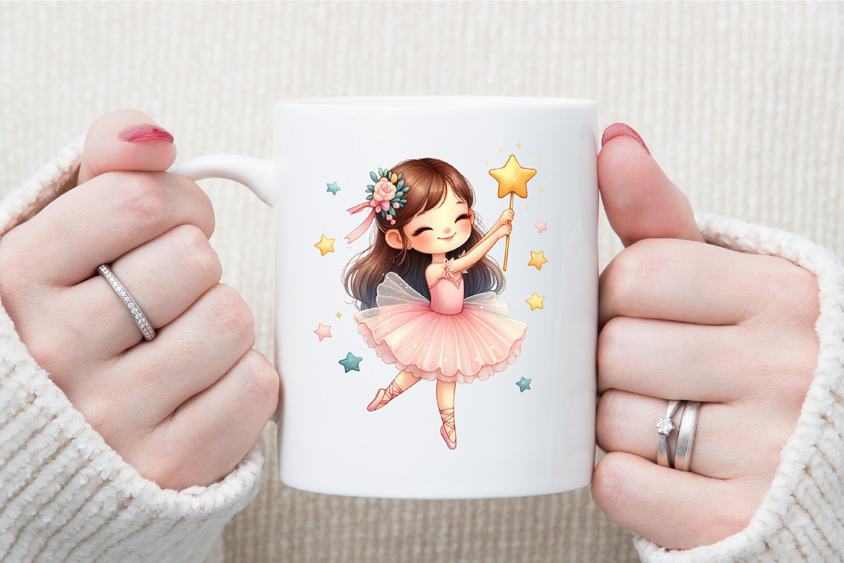 Adorable Ballerina Girls Clipart Bun, an Illustration by Sublimation Artist (Photo 5 of 6)