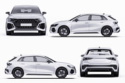 Performance Sportback Hatchback Set, an Advertising Mockup by Halal Graphic Studio (Thumbnail 11 of 12)