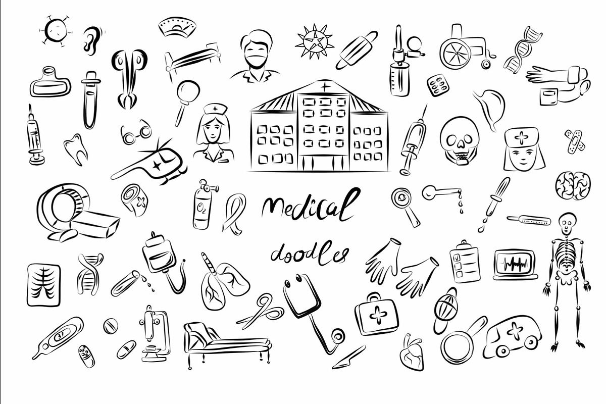 Medical doodles, a Healthcare Illustration by Anada Arty