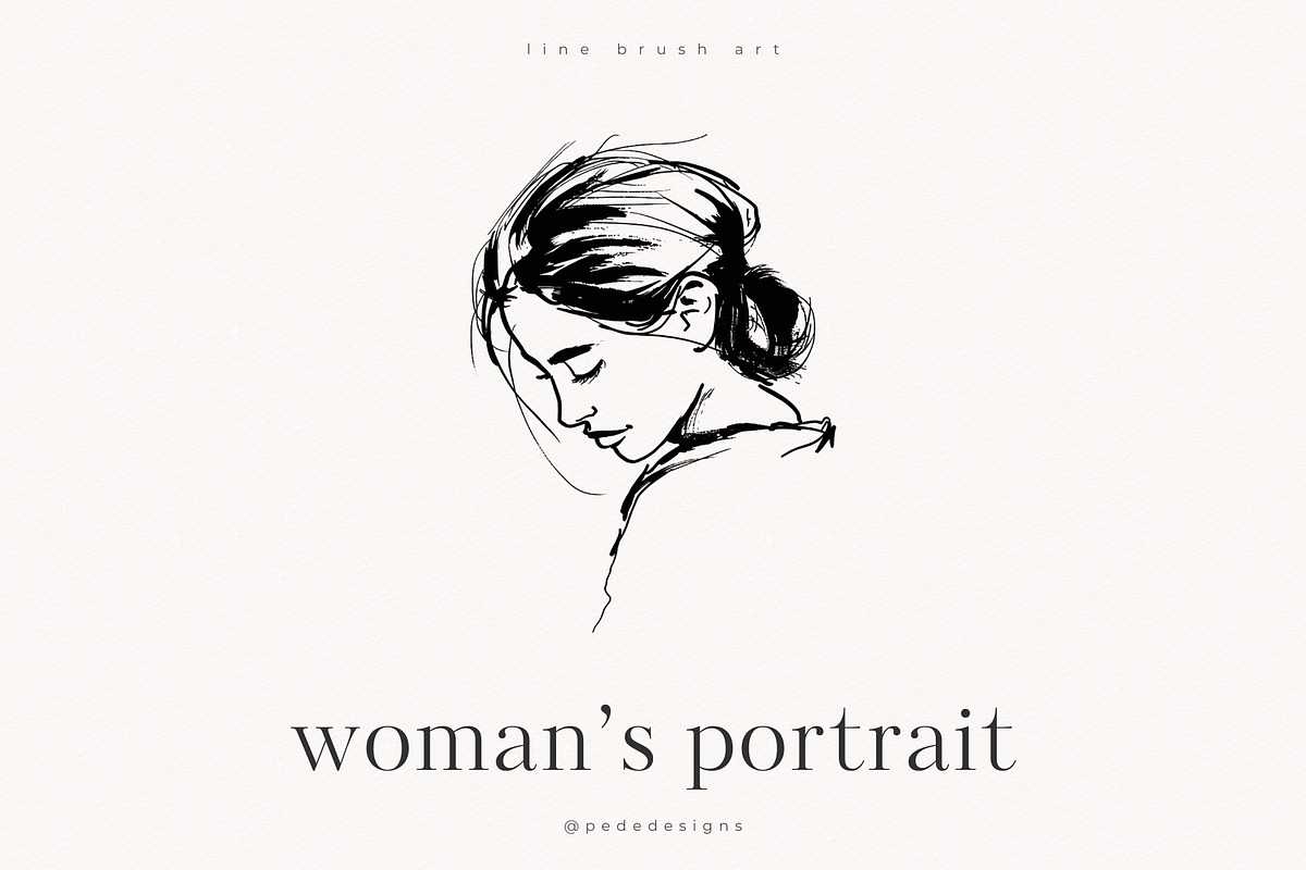 Woman's Portrait, a Person Illustration by PeDe Designs (Photo 5 of 6)