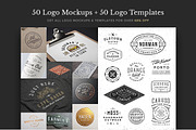 50 Logo Mock-ups + 50 Logo Templates, a Product Mockup by GraphicBurger (Thumbnail 1 of 5)