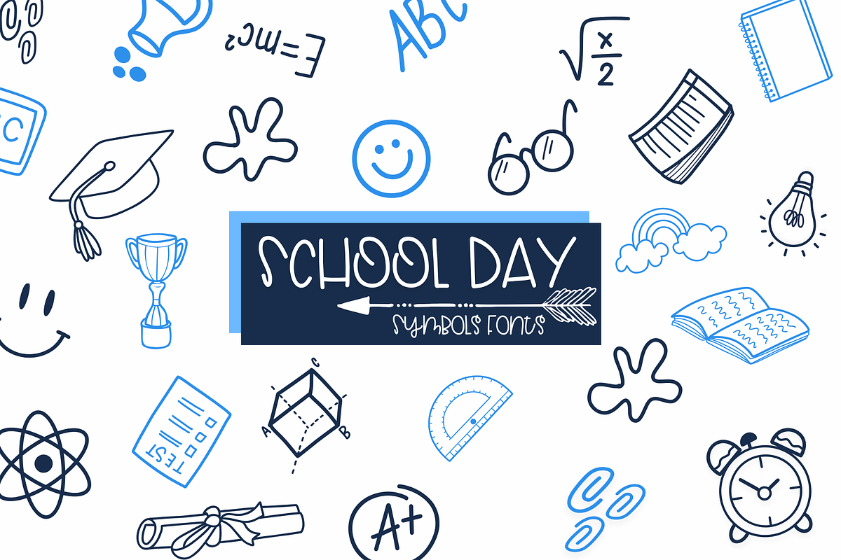 School Day| Symbols Fonts, a Symbol Font by Sirinart (Photo 1 of 8)