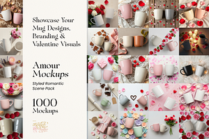 Ultra Valentine Couple Mug 1000 JPG, a Cups & Container Mockup by KennedyStudio