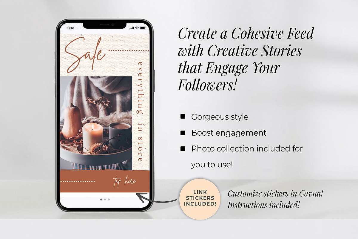 Instagram Stories for Canva | Fall, a Social Media Template by Thirty ...