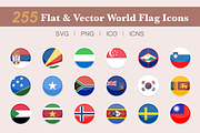 255 Flat & Vector World Flag Icons, an Icon by CustomIconDesign (Thumbnail 1 of 10)