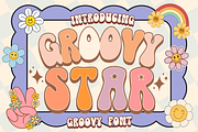 Groovy Star is a groovy font, a Sans Serif Font by Brown Cupple (Thumbnail 1 of 6)