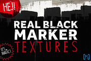REAL BLACK MARKER TEXTURES, a Texture Graphic by HEJBRUSH.COM (Thumbnail 1 of 4)