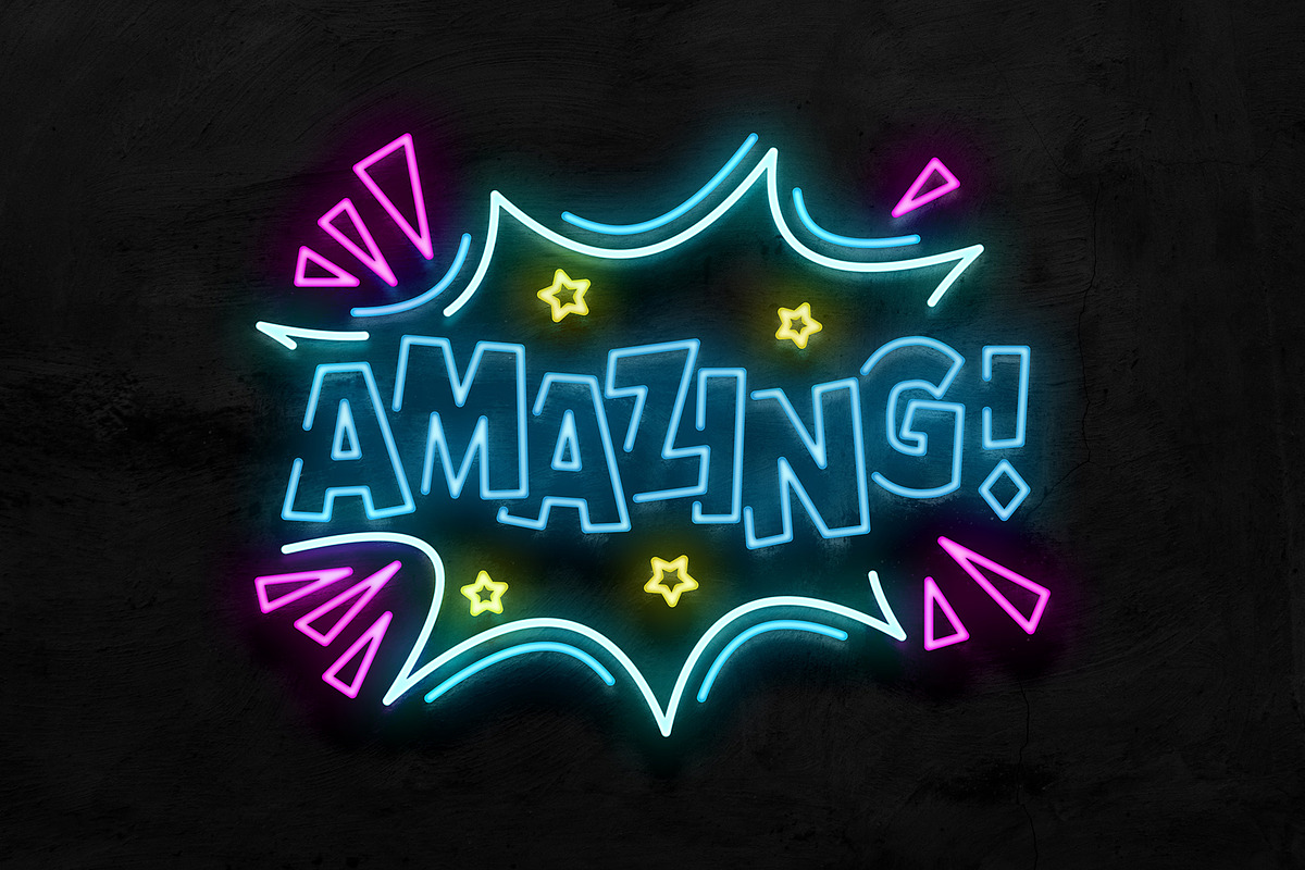 Neon Sign Photoshop Effect, a Layer Style Add-On by Design Squad (Photo 4 of 6)