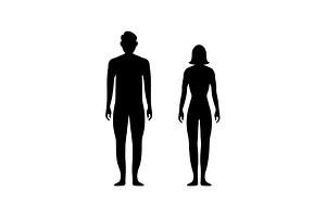 Black silhouettes of men and women, a Person Illustration by Vector Creator