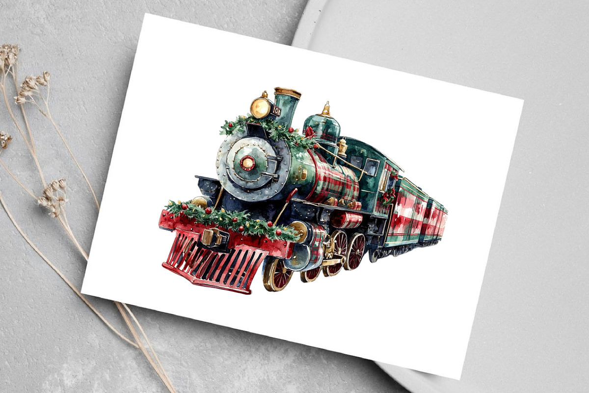 Watercolor Red Green Plaid Christmas, an Illustration by Canvas Craft (Photo 5 of 7)