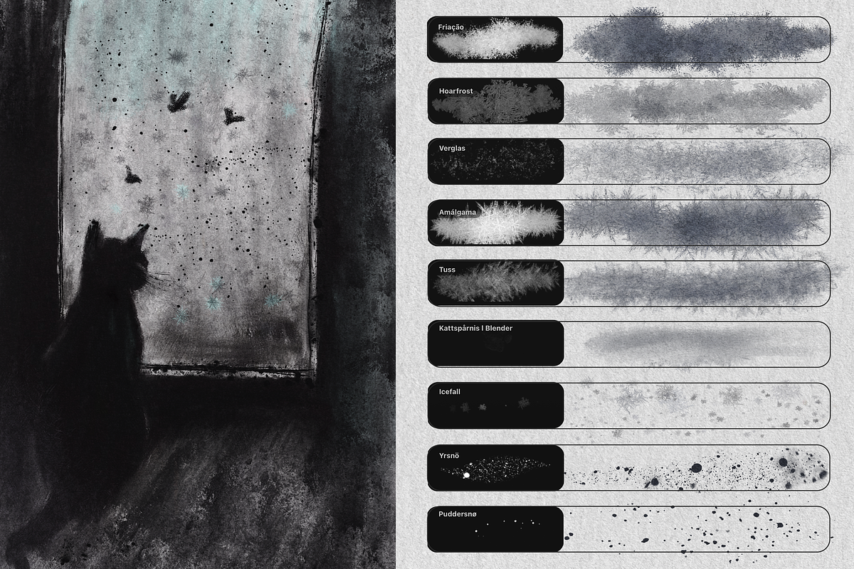 Procreate Niveus Winter Artistry, a Brush Add-On by Brush Moment (Photo 4 of 13)