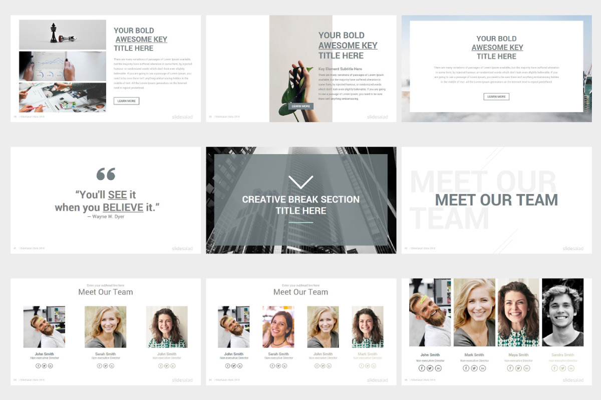 Elegant PowerPoint Template Pack, a Presentation Template by SlideSalad (Photo 9 of 25)