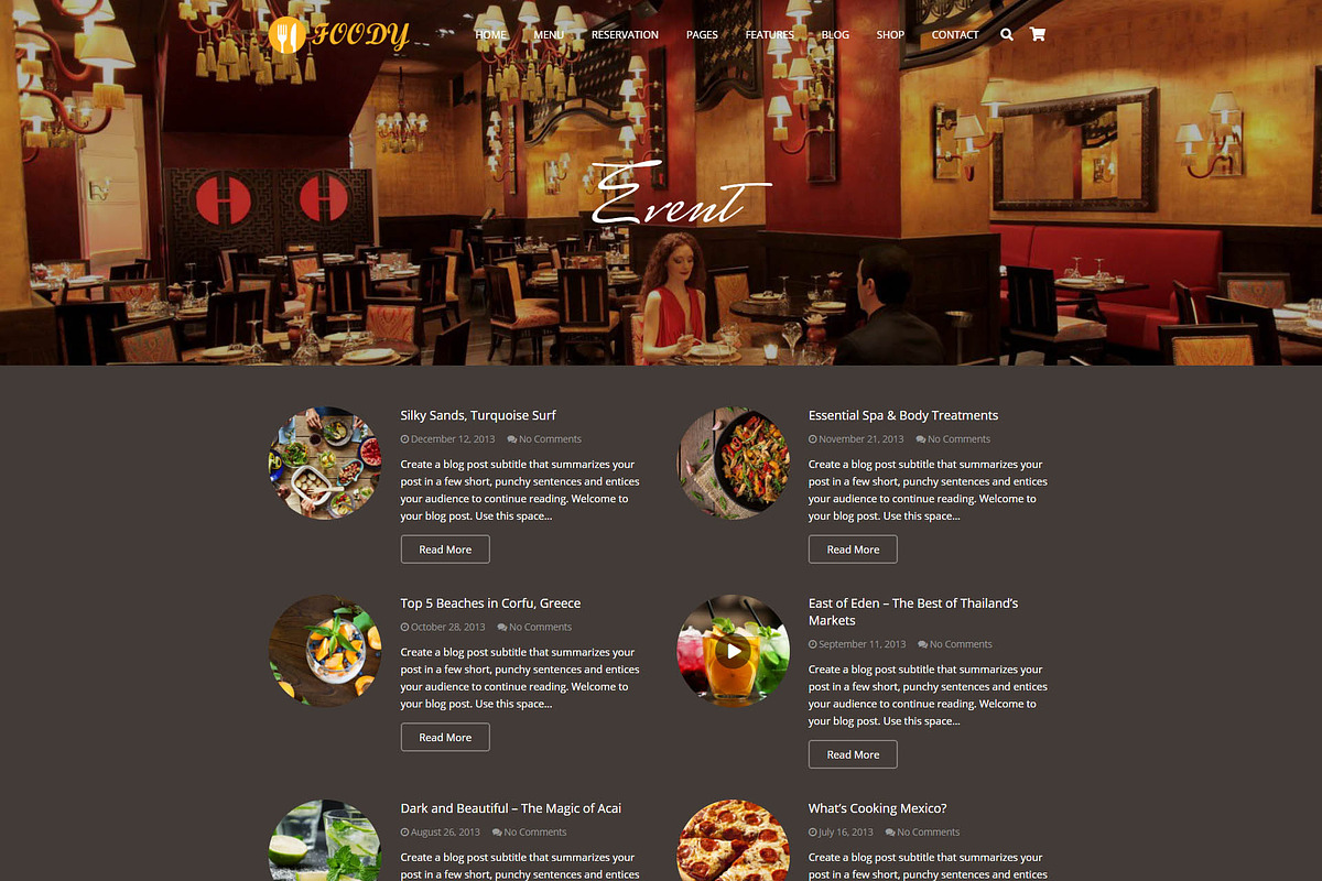 Foody - Coffee, Bakery & Business, a WordPress Template by Cherry Wordpress Theme (Photo 7 of 11)