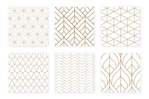 Set Of Geometric Seamless Patterns.