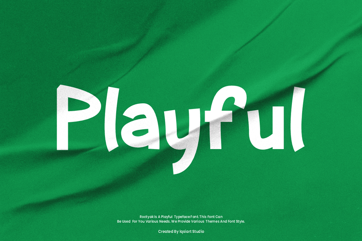 Roctyak - Comic Font, a Sans Serif Font by Iqsiart Studio (Photo 3 of 6)