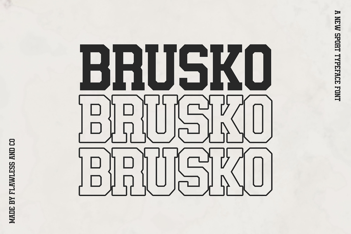 Brusko - Basketball Font, a Serif Font by Flawless And Co (Photo 6 of 10)
