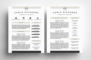 Resume Template 4 Pack CV Template