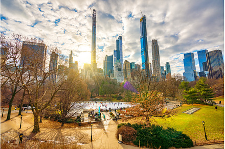 Central park at autumn day, an Architecture Photo by sborisov