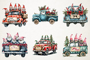 Christmas Gnome and truck clipart bu, an Illustration by RobertsArt (Thumbnail 6 of 6)
