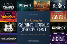 Gaming Unique Font Bundle