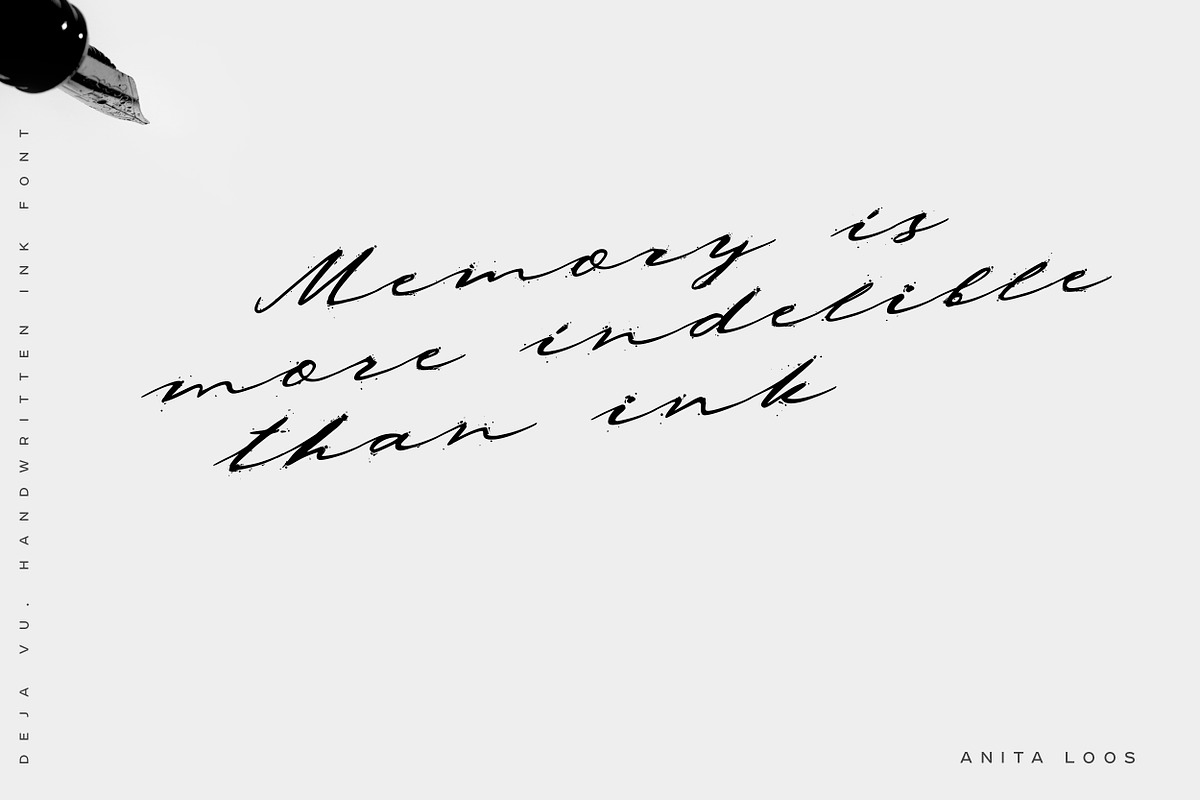 Deja Vu. Handwritten Ink Font, a Handwritten Font by AnMark (Photo 9 of 15)