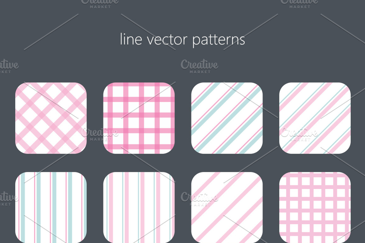 Line vector patterns (40 eps, png), a Pattern Graphic by DeepDesign (Photo 2 of 3)