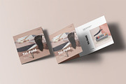 Tri-Fold Square Brochure Mock-up, an Advertising Mockup by Se٧enStudio (Thumbnail 9 of 16)