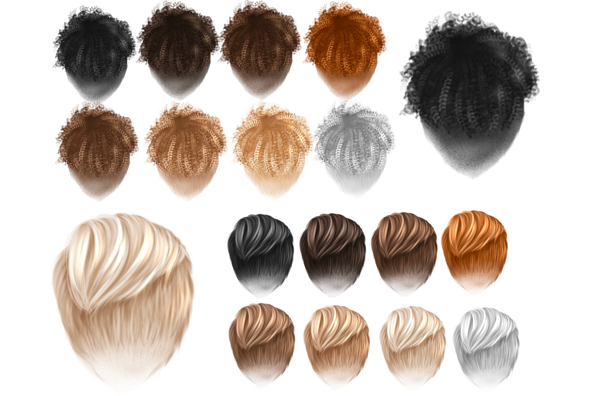 Large bundle with hair 1000+, a Person Illustration by Elenbushe (Photo 11 of 14)