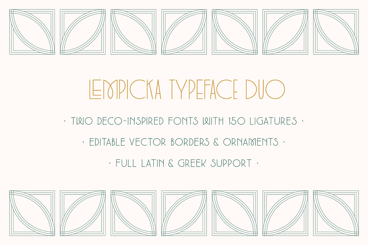 Lempicka Font Duo & Vector Ornaments preview 2