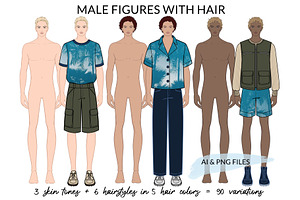 Male Colored Figures