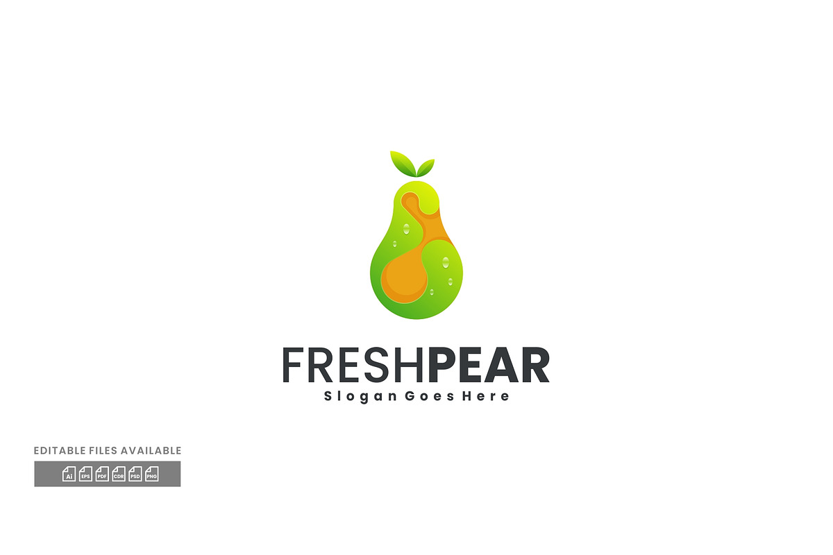 Fresh Pear Gradient Colorful Logo, a Branding & Logo Template by ivan_artnivora